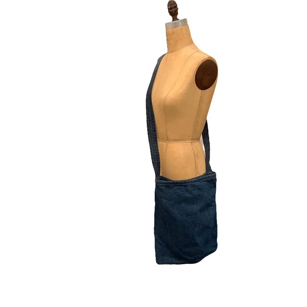Denim cross body shoulder bag purse